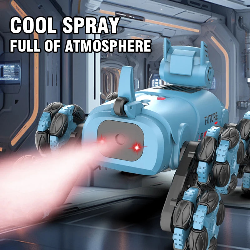 2.4G RC Car Robot Dog Remote Control 360 Degree Drift Stunt Intelligent Stunt Mechanical Dog Toys For Boys Girls Children Gift