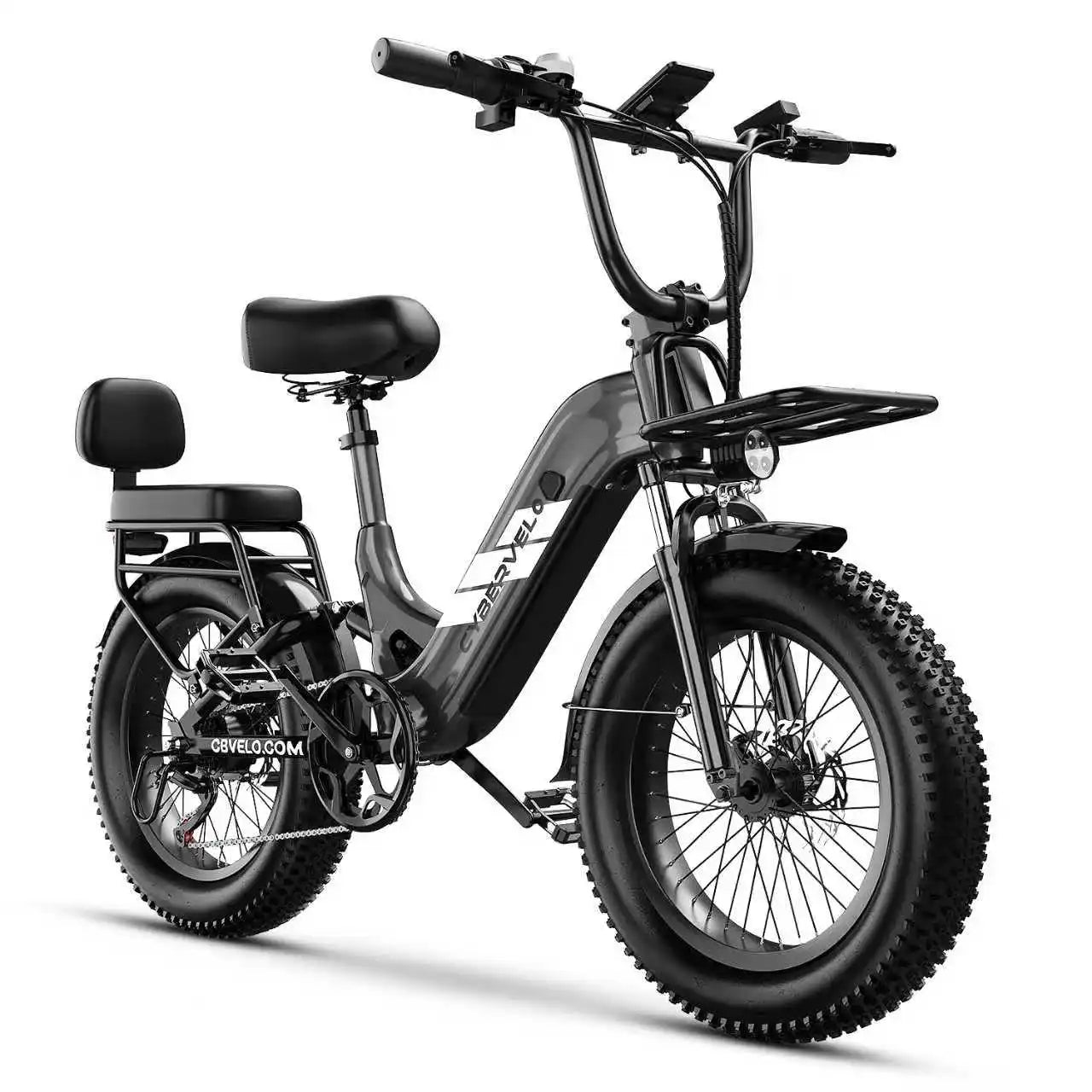 Cybervelo EK12 Electric Bike for Adults and Teenagers, 48V 20AH Removable Battery Step Thru EBike, 30+MPH, 20" Fat Tire Adult
