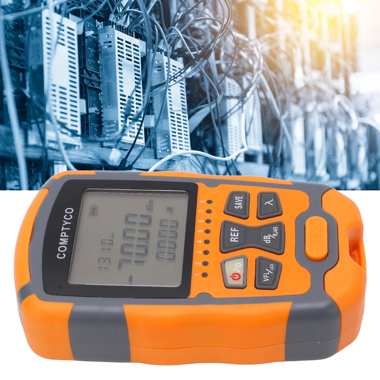 Handheld Optical Power Meter Multifunctional Optical Fiber Cable Tester with LED Light