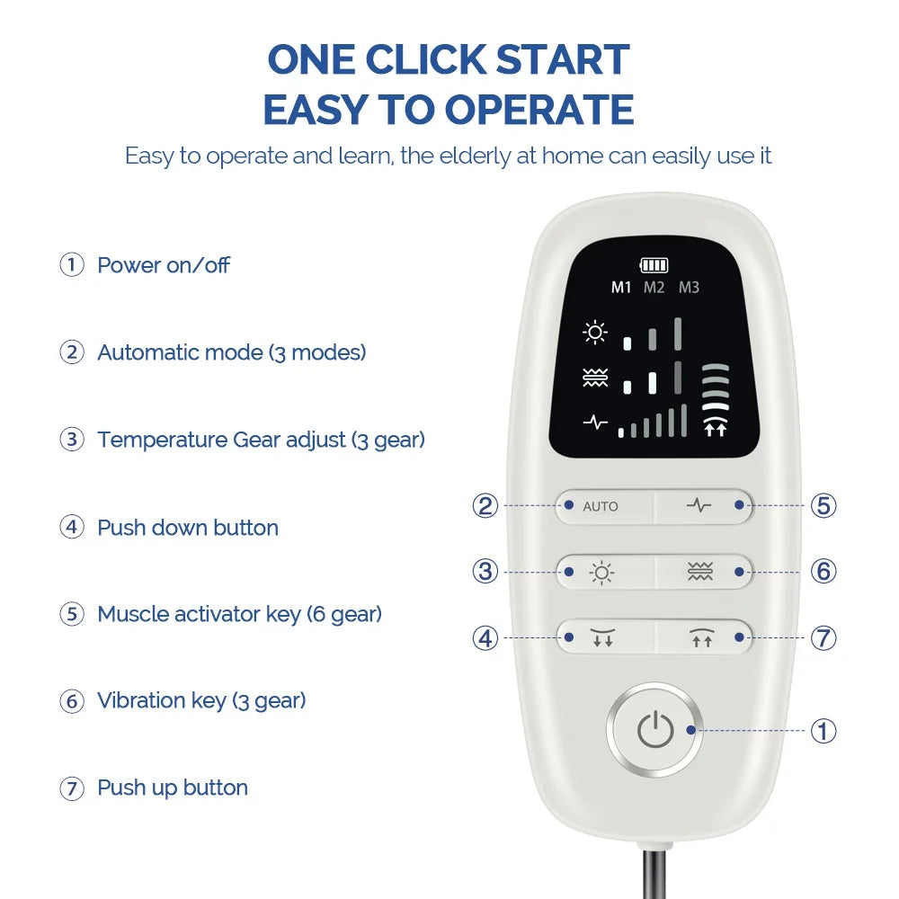 Lumbar Traction Massager Waist Protcetion Electric Waist Massage Relax Cushion Ergonomically Designed Waist Support Pad