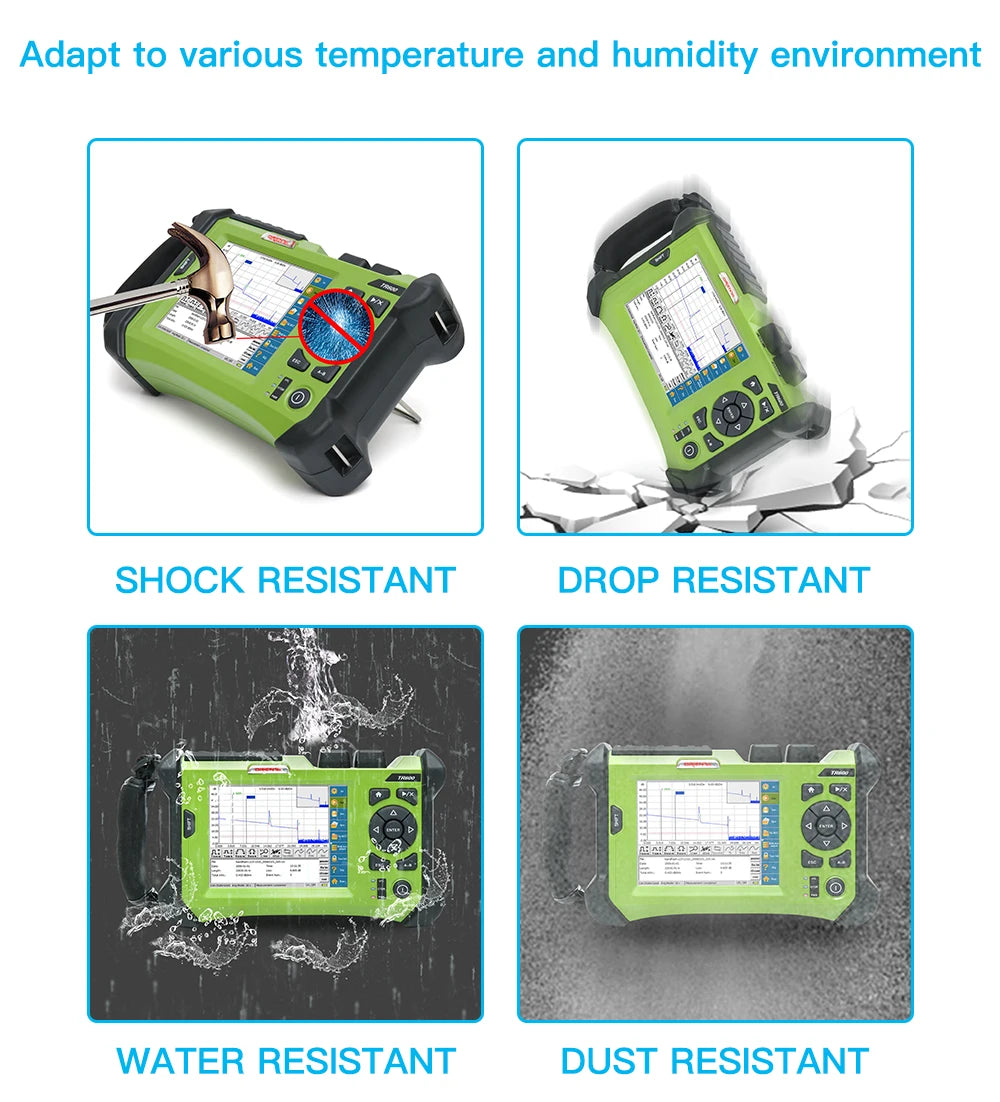 FTTH Fiber Optic Tester 1310/1550nm Singlemode SM OTDR 32/30dB Dynamic Range , OrienTek TR600 SM 5.7 inch Touch Screen OTDR