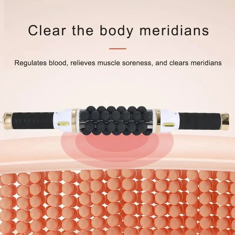 Rotating Body Roller Fitness Massager Anti-Cellulite Sliming Machine 7D Rolling Beads Cylinder Therapy Body Contouring Machine