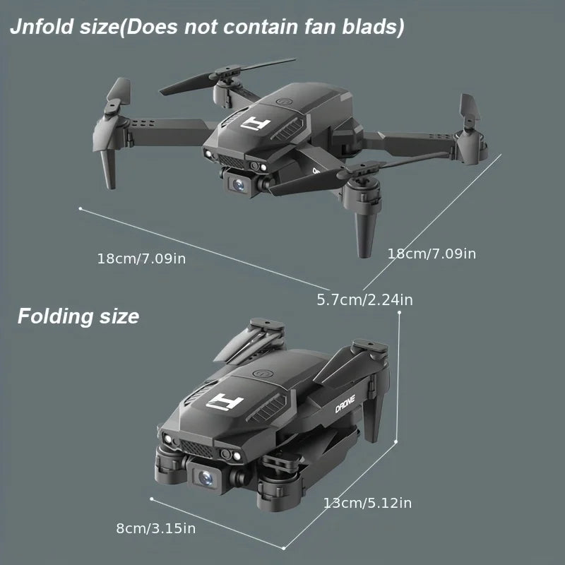 H4 Dual aerial HD camera Foldable drone remote control Smart plane usb charging LED lights quadcopter best birthday gift