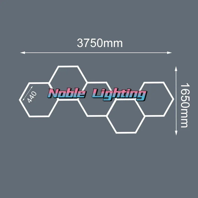 1-5PCS Honeycomb Led Light Garage Light Hexagon Led Lamp Led Tube Ceiling Lighting for Auto Car Body Repair Workshop Customized