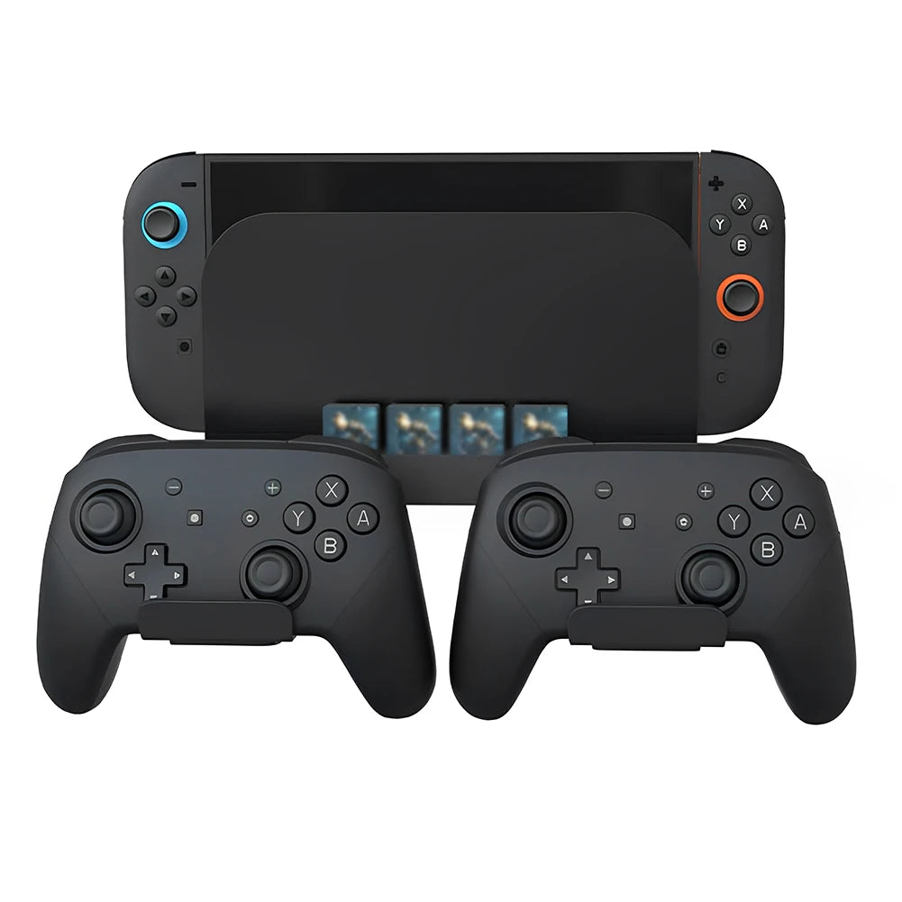 Wall Mount with 8 Game Card Holders and Controller Hooks Metal Wall Bracket Console Holder Stand for Nintendo Switch2