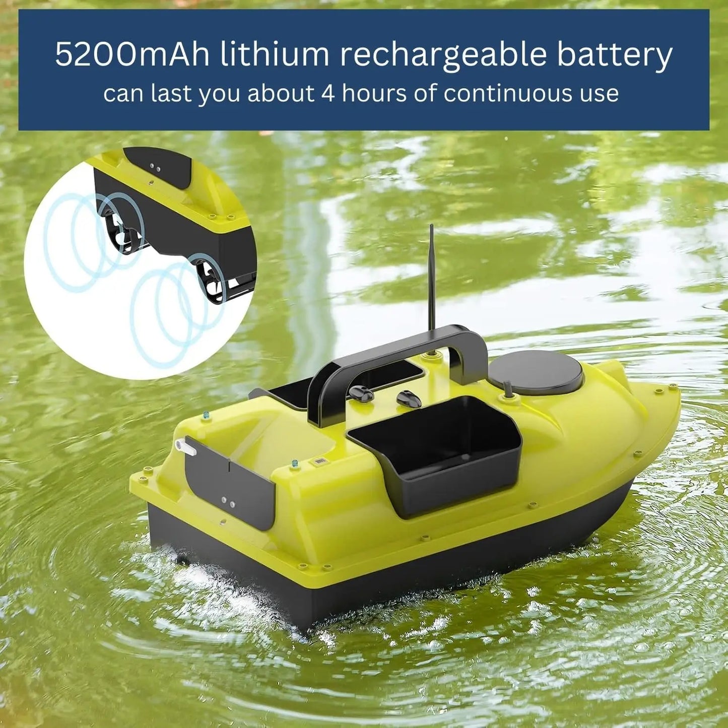 Remote Control Fishing Bait Boat Waterproof Sporting Goods with Night Lights – New