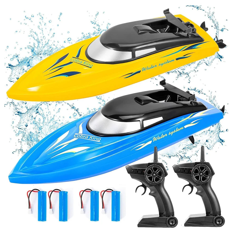 2Pack RH701 RC Battery Boat 2.4Ghz 25km/h High-Speed Remote Control Racing Ship Water Speed Boat Children Model Toy