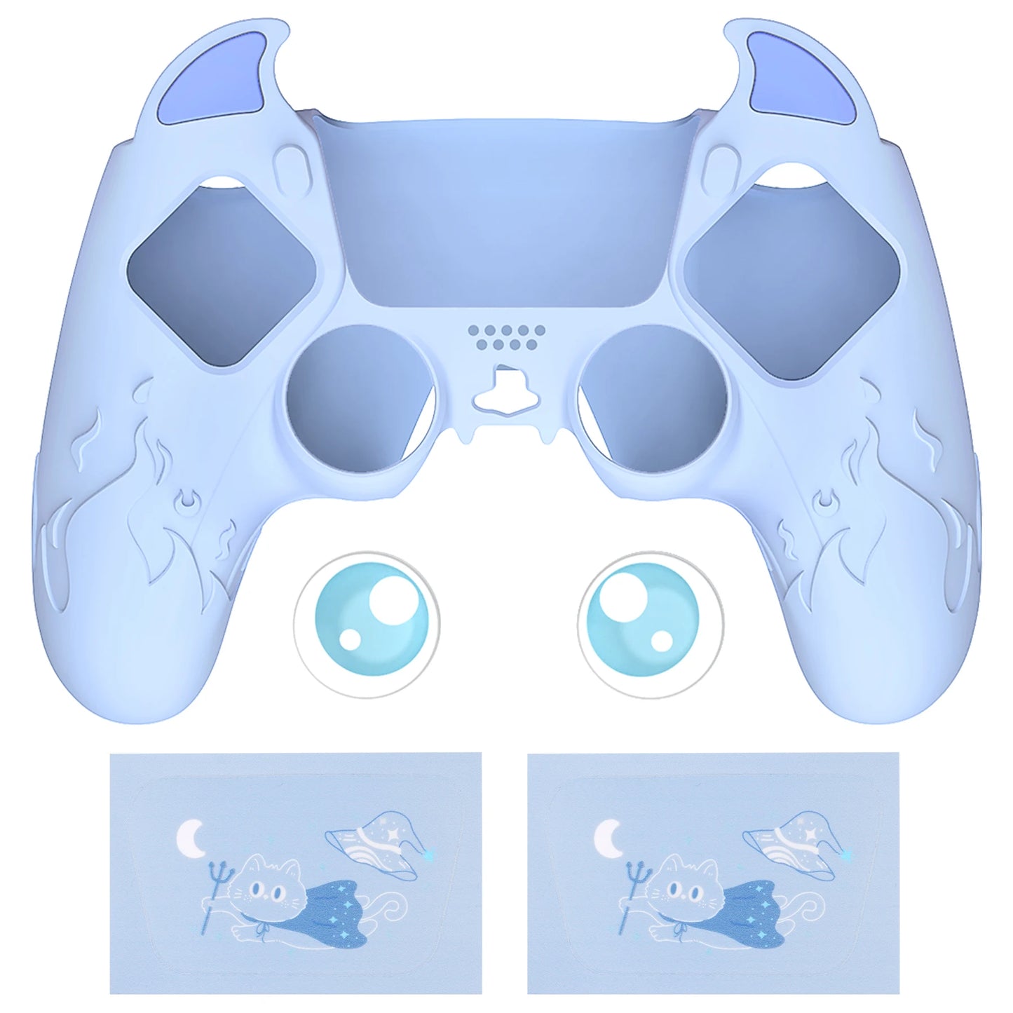 PlayVital Cute Demon Controller Silicone Case for ps5, Kawaii Controller Cover Gamepad Skin Protector for ps5 - 7 colors