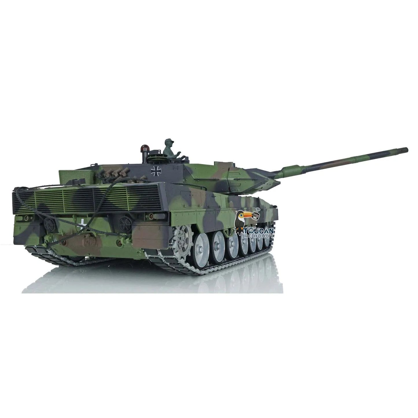 1/16 Henglong Leopard 2A6 7.0 RC Tank 3889 Barrel Recoil Metal Tracks with Rubbers Remote Control Military Vehicle Model