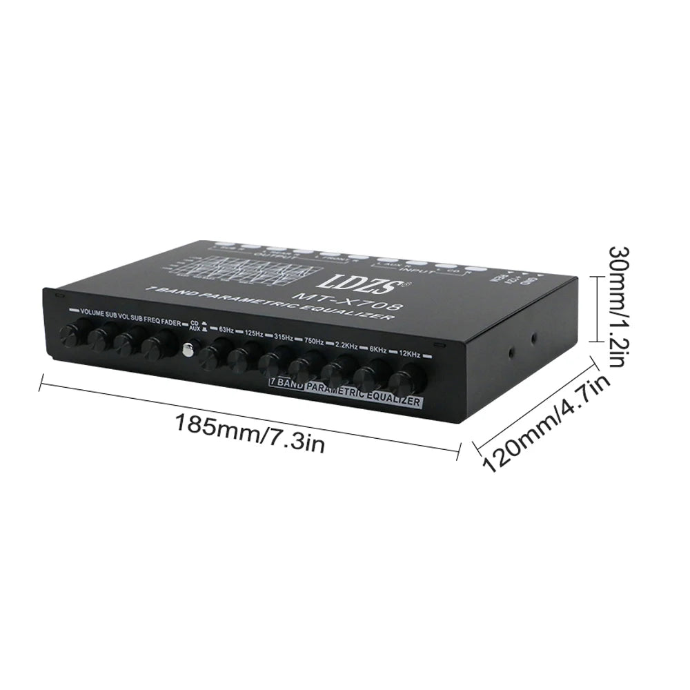 Professional 7 Band Car Equalizer Multi Car Audio EQ Tuning Crossover Amplifier Parametric Equalizer Car Audio Equalizer