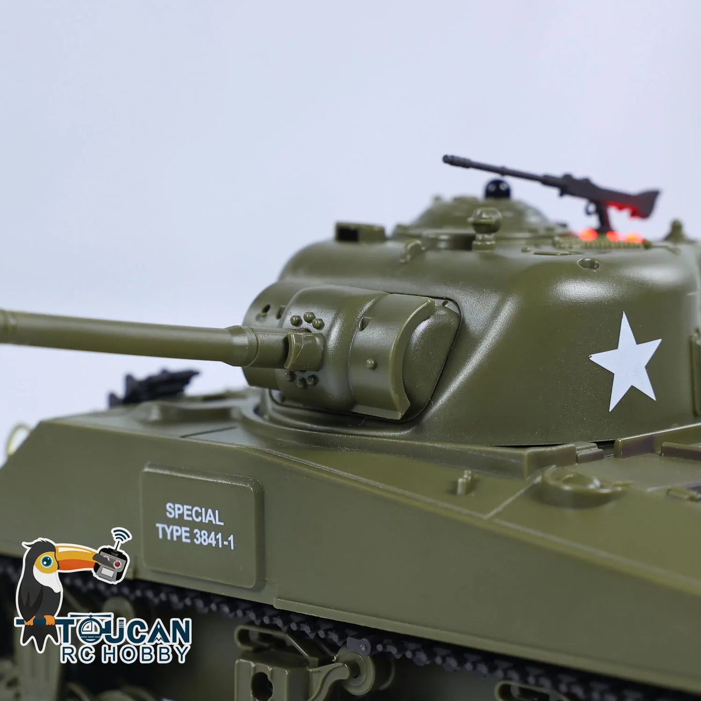 US Stock Heng Long 1/30 RC Battle Tank Sherman M4A3 3841-01 2.4G Remote Control Miniature Toy Tanks Compact Play TH23393