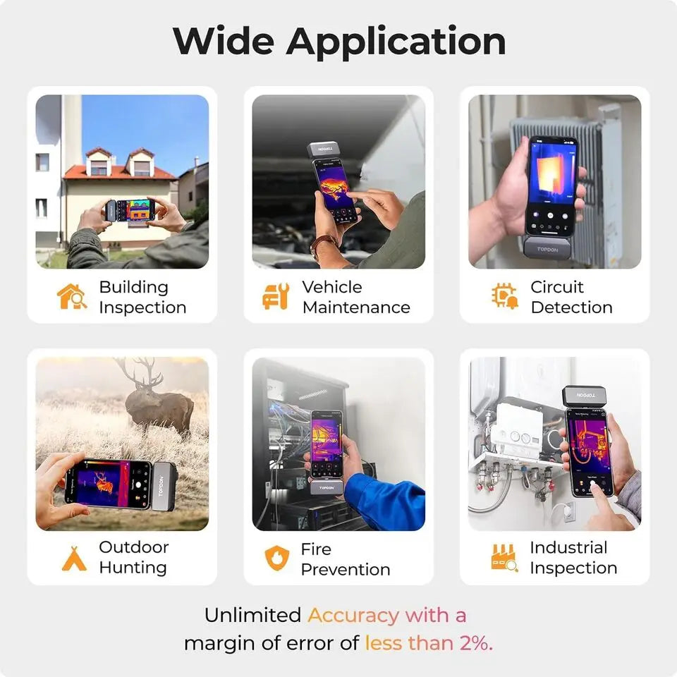 TOPDON TC002C Thermal Camera for IOS TYPE C 256 x 192 IR High Resolution Infrared Test Report Upgraded Version of TC002