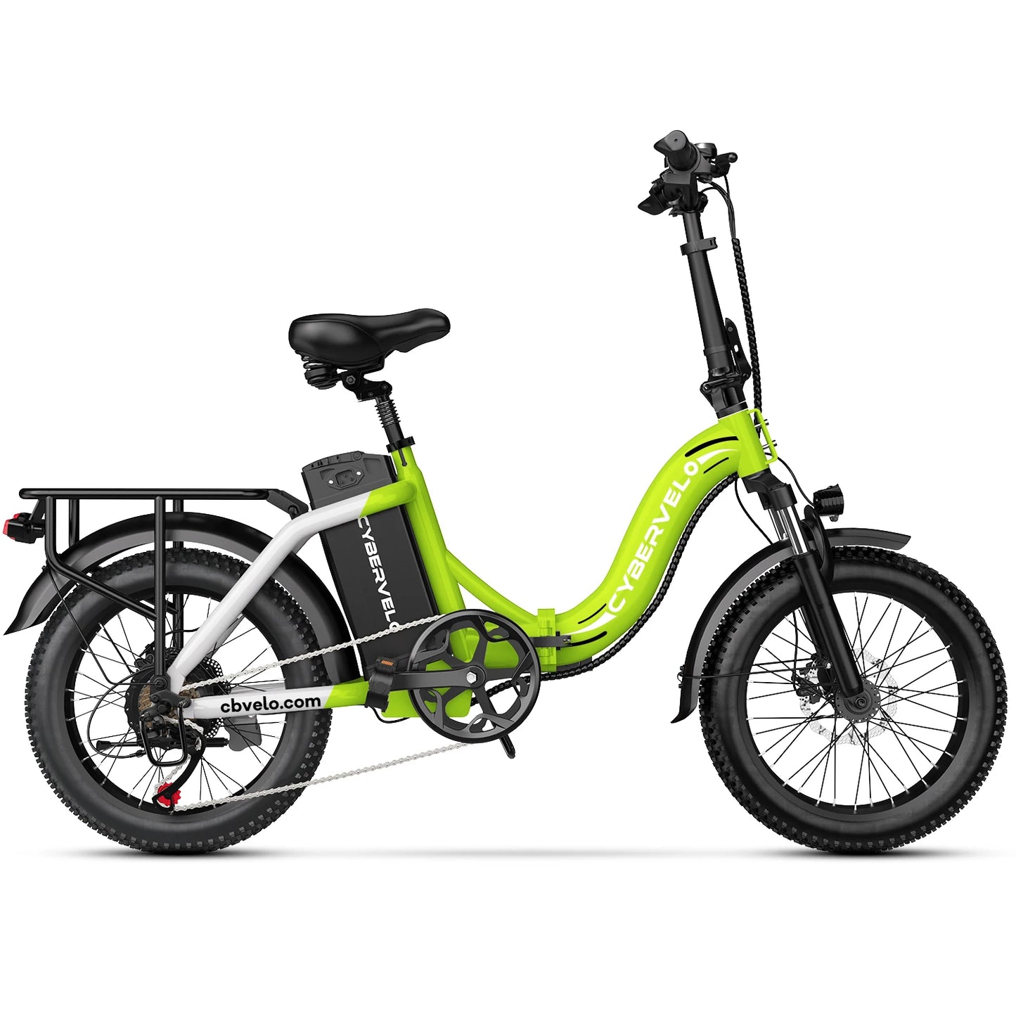Cybervelo MARS700 1000W 20AH Removable Battery, Folding Electric Bike, 30MPH 100 Miles Max Range E-Bike for Adults, 20" Fat Tire