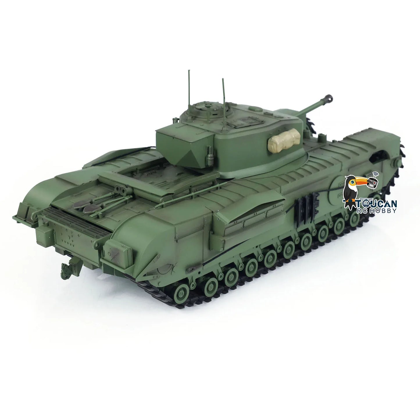 US Stock 1/16 Tongde RC Battle Tank Churchill Mk.VII Electric Infrared Battle Radio Control Panzer Ready to Run Vehicles Toy