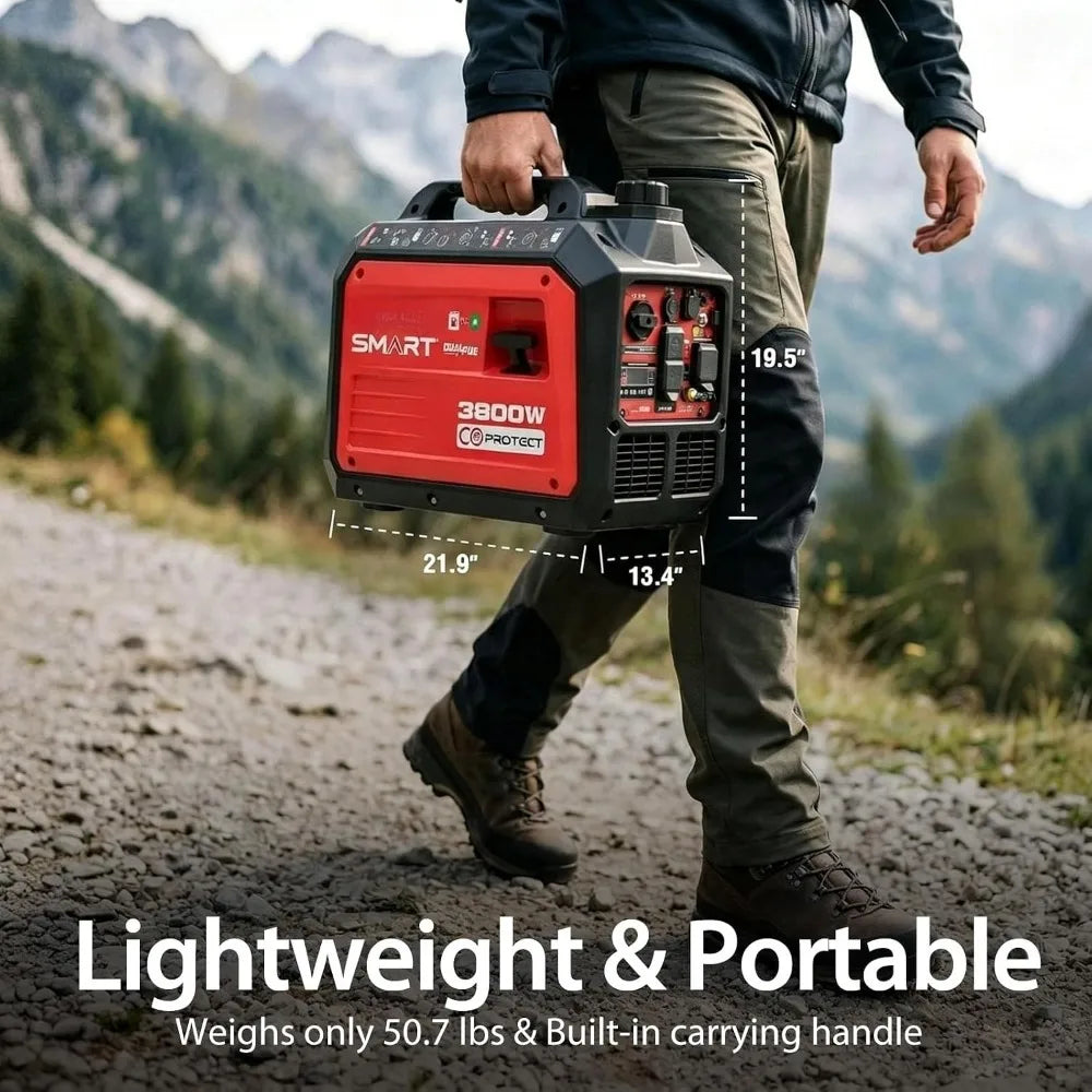 3800 Watt Dual Fuel Inverter Generator for Camping or Home Use, Custom
