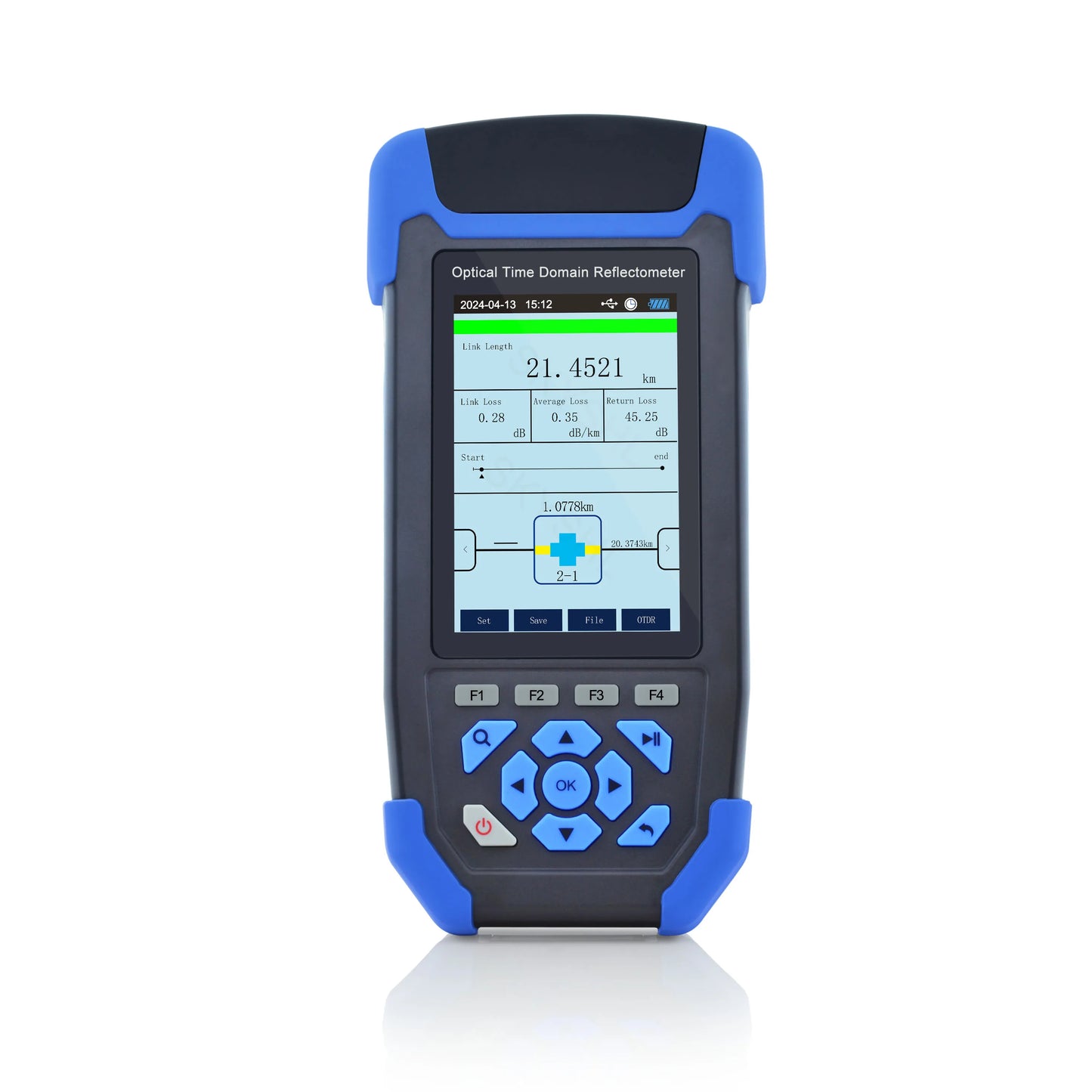 SKYSHL 1310nm/24dB+1550nm/22dB SM OTDR OPM+OLS+VFL+Event Map+Loss Test Fiber Tester Compatible with SC+FC+ST+LC UPC&APC