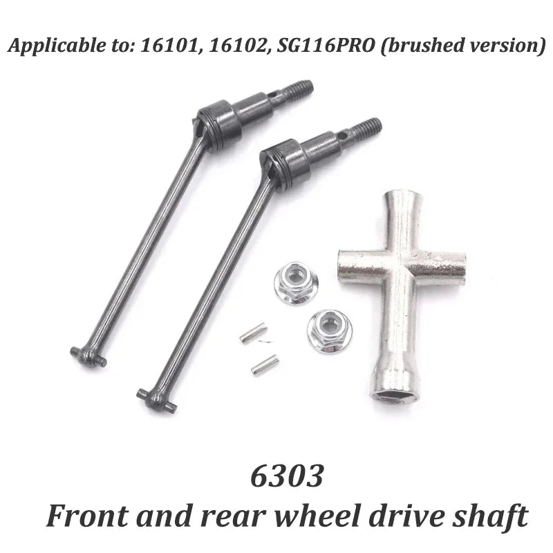 SCY 16101 16102 SG116PRO High-speed 50KM/H RC Original Parts Vehicle, Screw Rocker Arm, Steering Tie Rod Transmission Shaft Gear