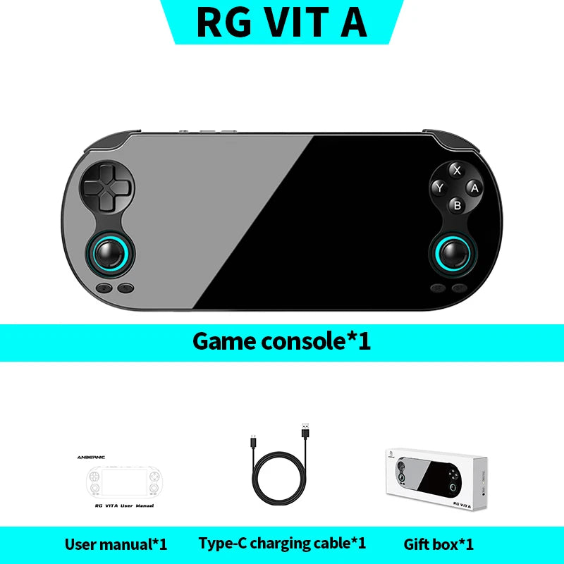 ANBERNIC RG VITA Handheld Game Console IPS Touchscreen 5000mAh Video Gaming Player Supports AI Streaming RixelHK