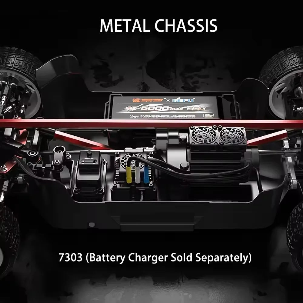 MJX 7303 C3 WRC 1/7 RC Car Brushless Drift Remote Control 60km/h Four-Wheel Drive High-Speed Rally Car Professional Toy Vehicle