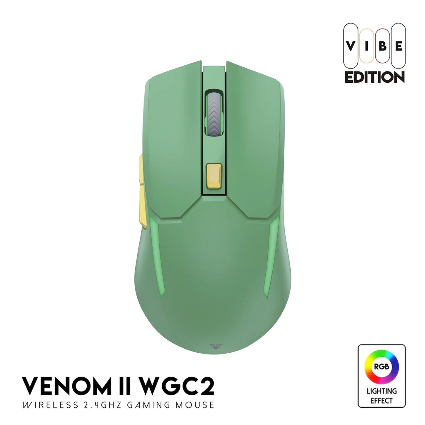 FANTECH WGC2 Wireless Gaming Mouse,Medium-size ,Ergonomic Hand Grips, wireless Fast charge,RGB Gamer Desk Laptop PC Gaming
