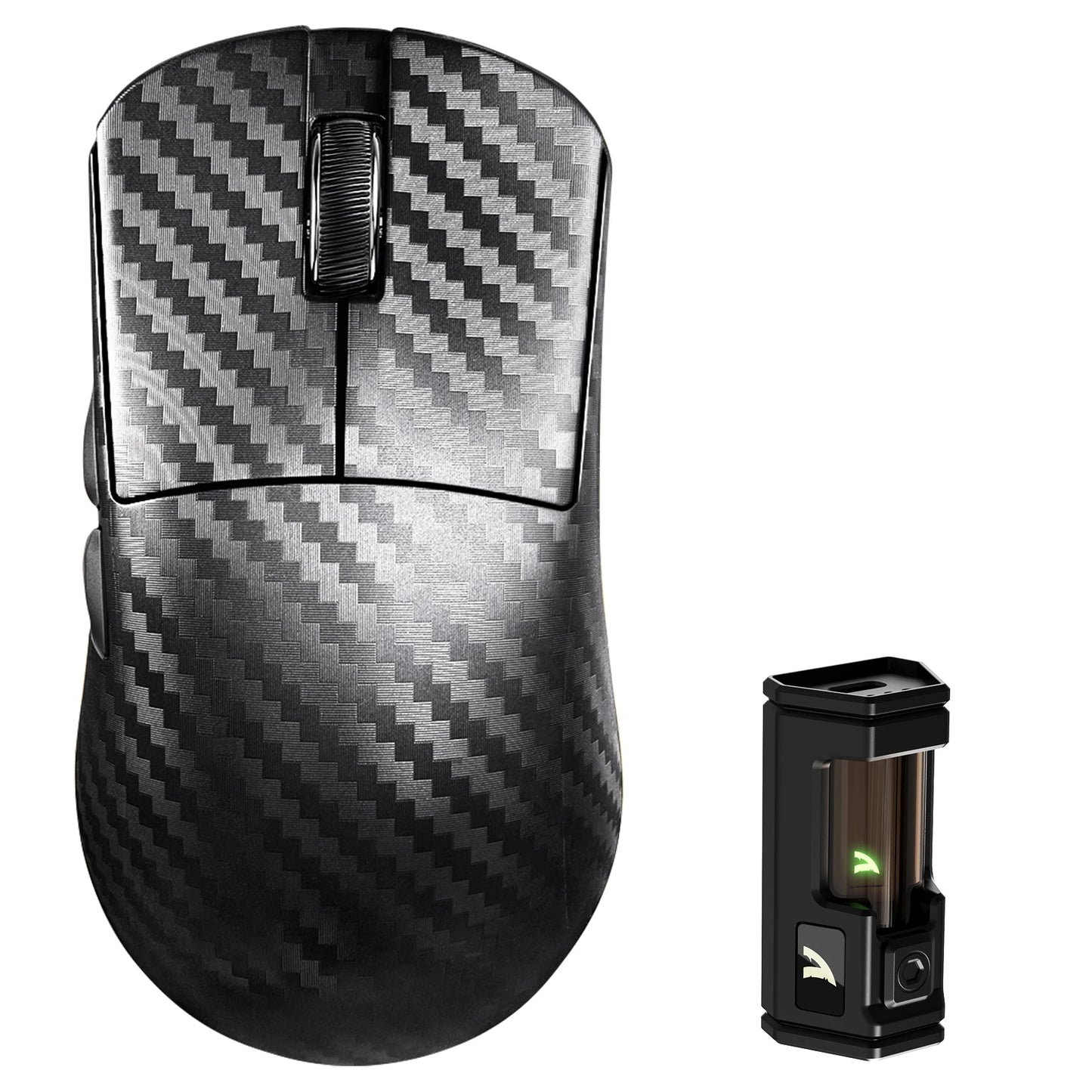 ATTACK SHARK R11 ULTRA Carbon Fiber Wireless Gaming Mouse, 8000Hz 49g 42000DPI, PAW3950MAX Nano-Metal Ice Coating BT/2.4G/USB-C