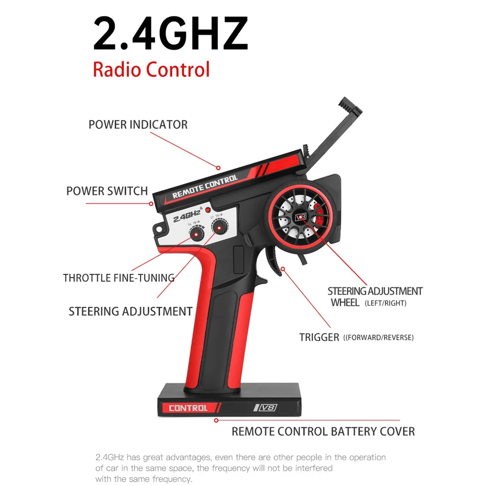 WLtoys 124016 RC Car 75km/h High Speed Remote Control Truck Electric 4WD Off-Road Drift Climbing Racing Vehicle Toys for Kids