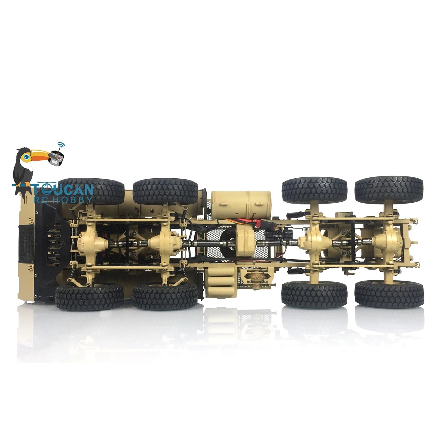 1/12 Scale 8X8 RC US Military Truck HG-P802 4 Axles Remote Control Army Vehicle Heavy Duty Offroad Crawler Car Model for Adults