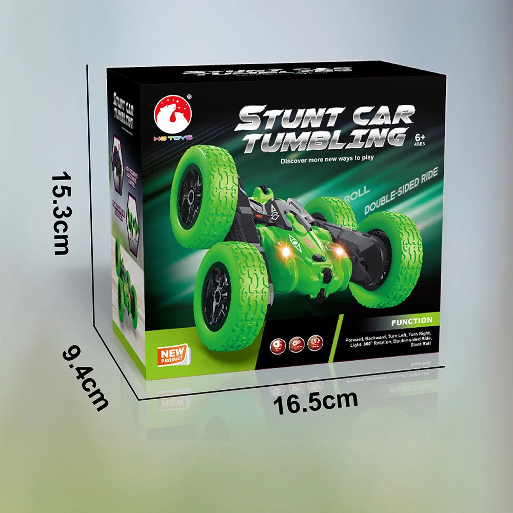 Stunt Remote Control Car Toy - Upgraded Light Bar and Headlight Car - Double sided 360 ° Rotation -4WD Drift Truck - Boy‘'s Gift