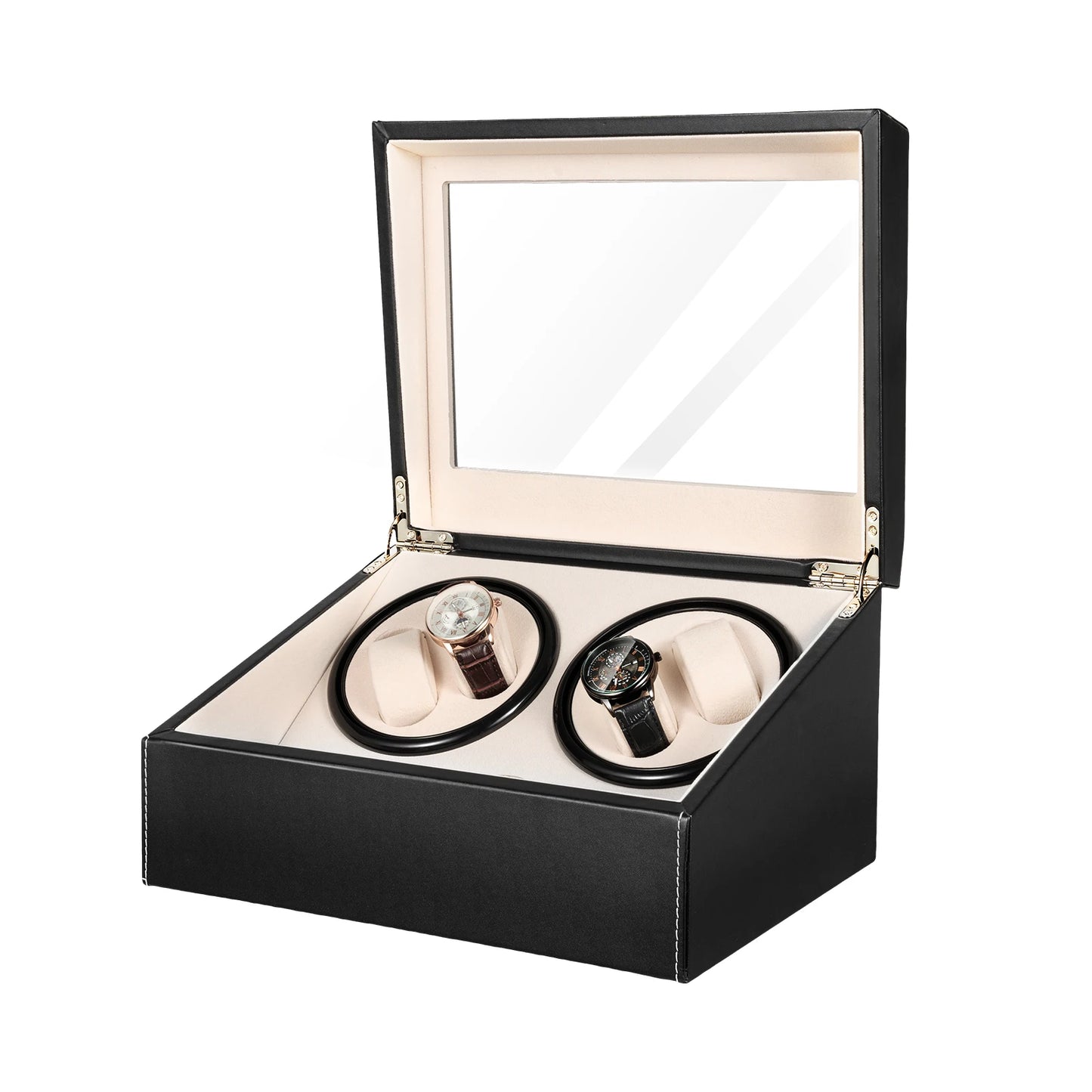 4+6 Watch Winder Automatic Watches Shaker PU Leather Mechanical Watch Box Watch Jewelry Display Box Storage Case
