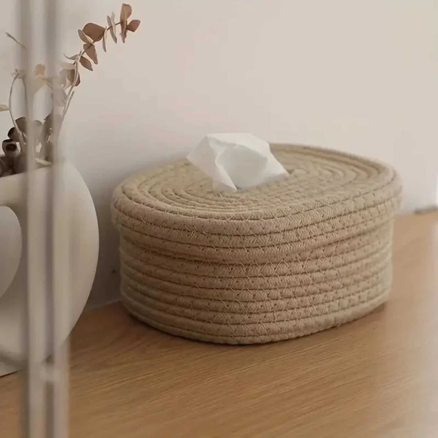 1 rope tissue box, wet tissue paper  box, mask  basket, suitable  bedroom living room office