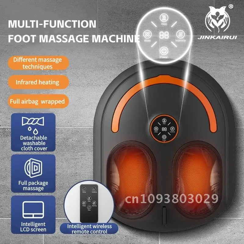 Multifunctional Electric Machine Massager Foot With Remote Control Gift Airbag Kneading Shiatsu Warm Roller Relaxation Compress