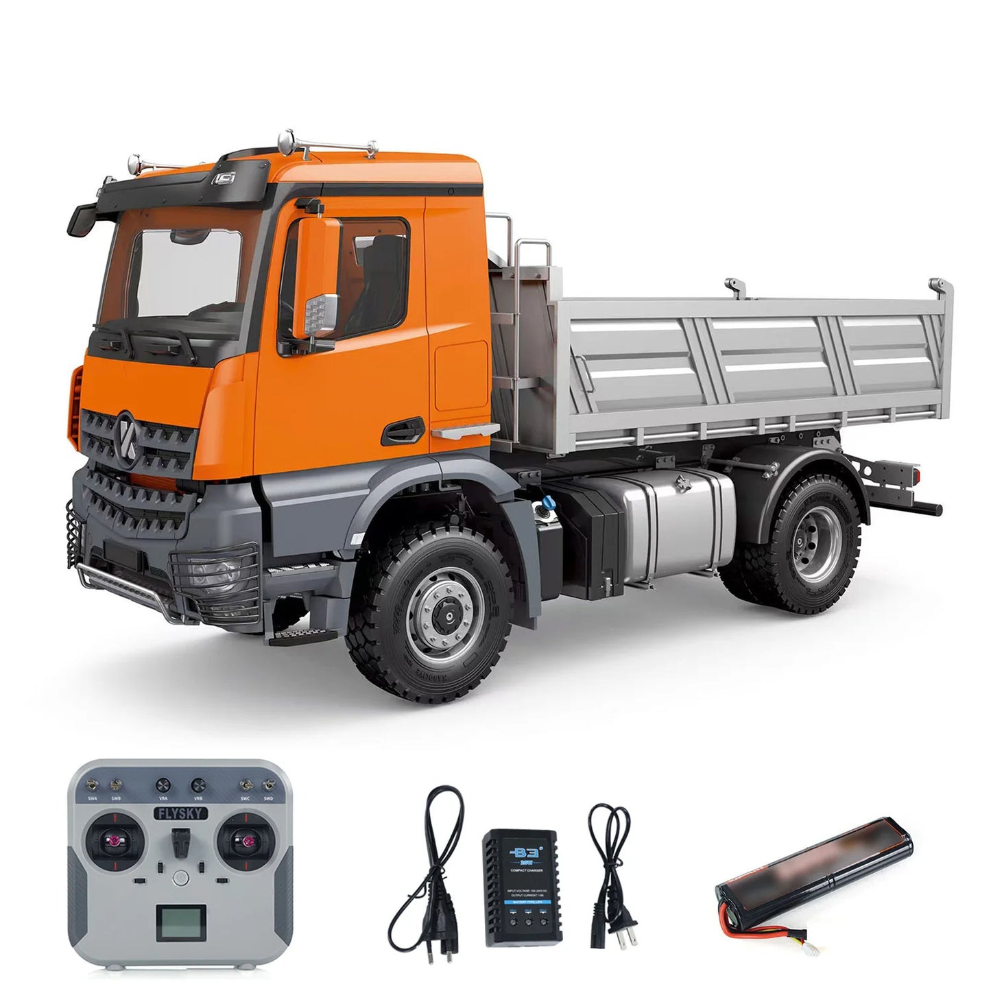 US Stock Kabolite 5701 RC Dump Truck 1:14 4x4 Remote Control Tipper Car 2-Speed RTR Dump Car with Sound Light for Kids