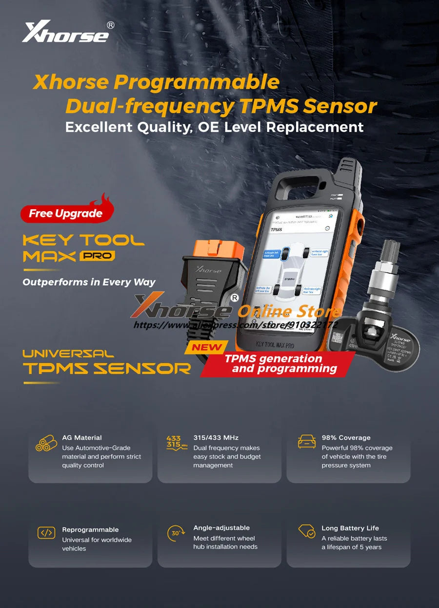 Xhorse VVDI Key Tool Max Pro Remote Programmer Combines Key Tool Max and Mini OBD Tool Functions Free with Renew Cable