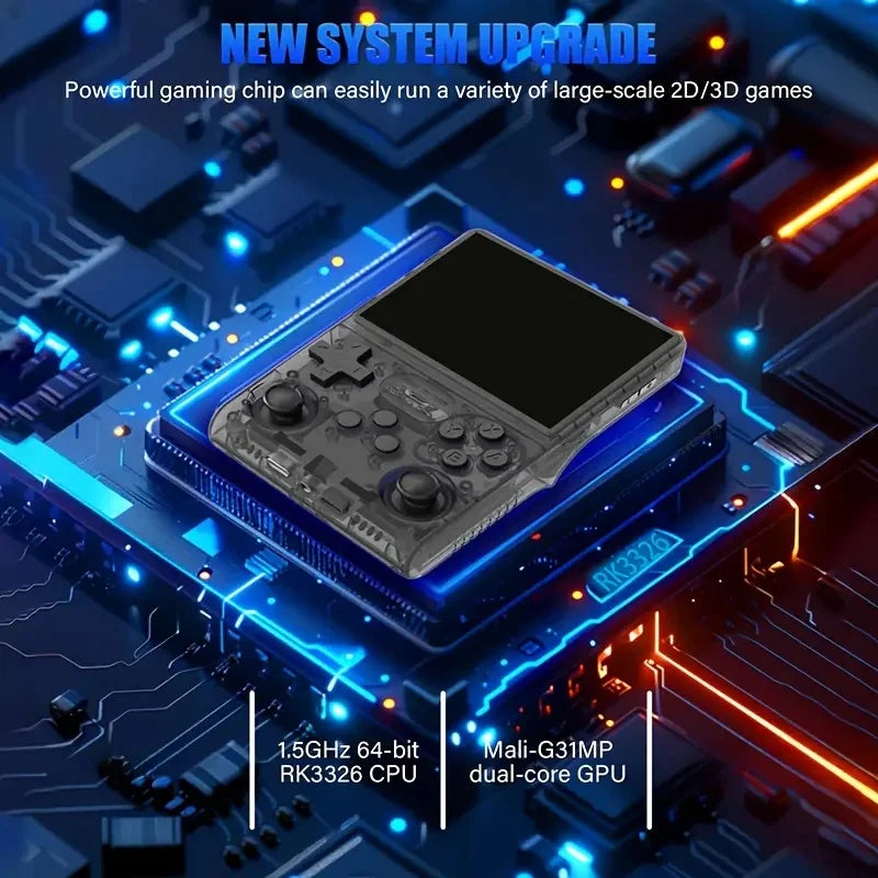 R40S handheld game console, retro game console, HD visual experience, upgraded processor, brings smooth gaming experience, 3800m
