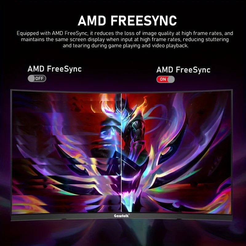 Gawfolk New Store Opening Event 27-inch Gaming Monitor, 180Hz Computer Monitor, FHD 1080P PC Monitor,