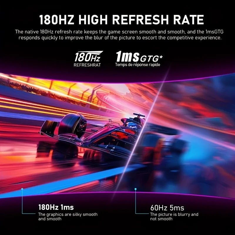 Gawfolk New Store Opening Event 27-inch Gaming Monitor, 180Hz Computer Monitor, FHD 1080P PC Monitor,