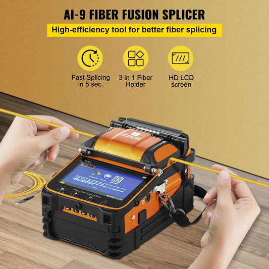 Signalfire AI-9 6 Motors Optical Fiber 6 Motors Fusion Splicer Faster Fibra Optica Tool Fiber Optic Tools Welder Free Shipping