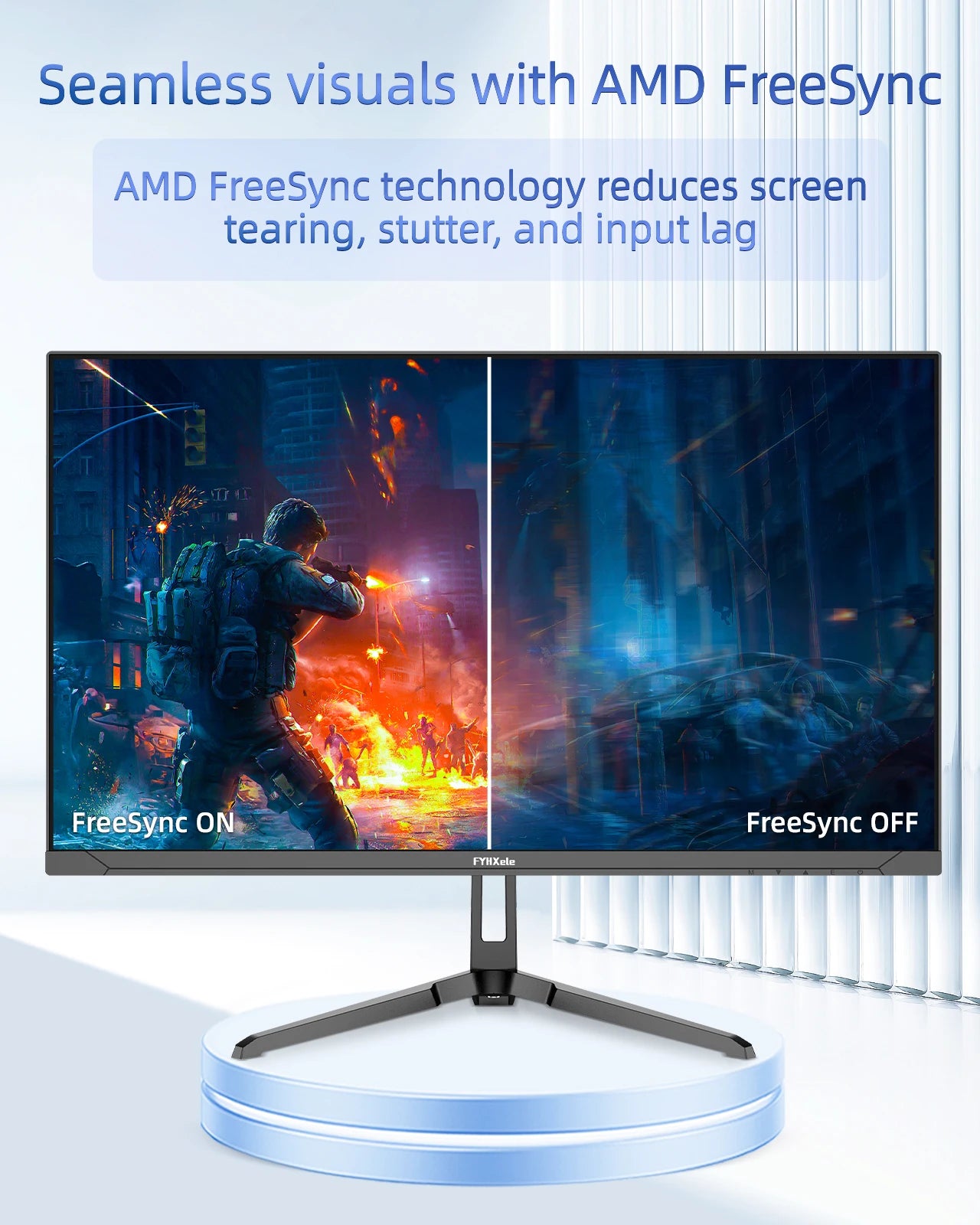 FYHXele 24.5 Inch HDMI DP Gaming Monitor Wide View Angle 320Hz 1080P PC Monitor 1ms Fast Response with LED Background Light