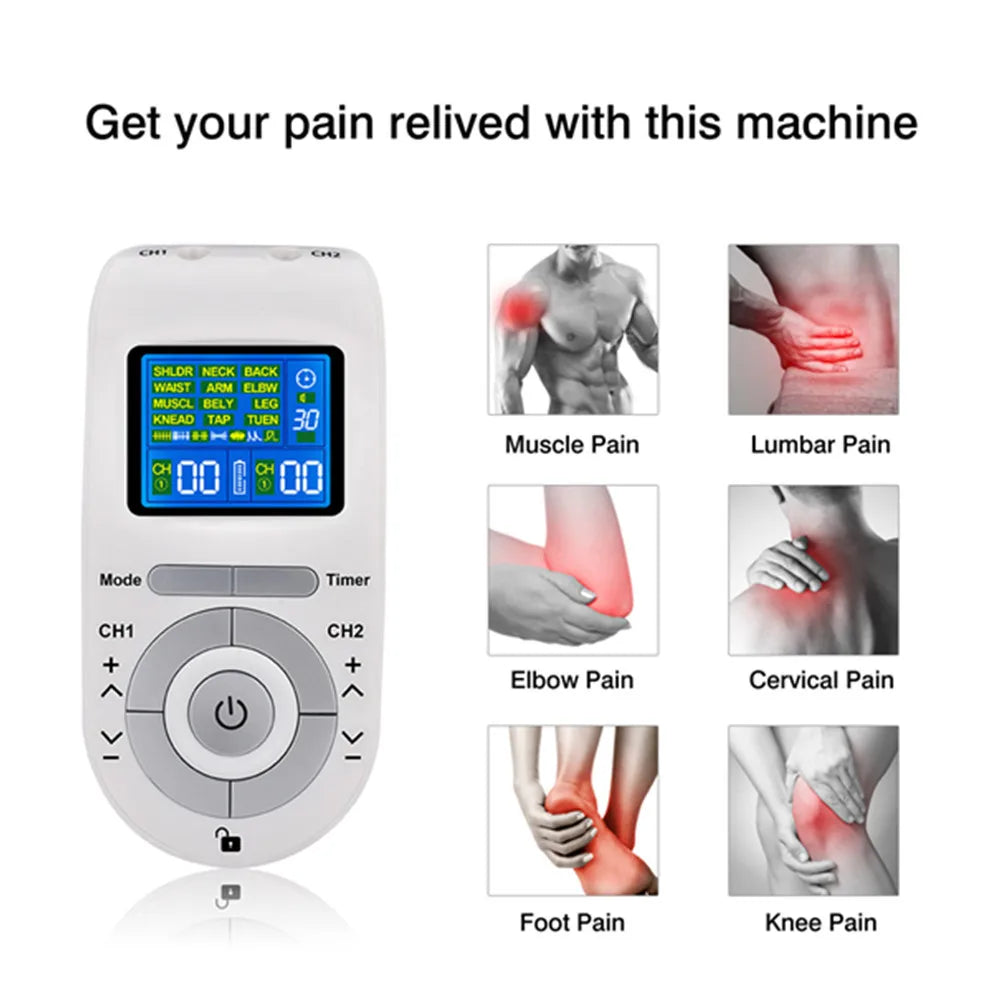 Low Frequency Pulse Physiotherapy Electronic EMS Tens Massager Machine Frequency Device Electric Nerve Muscle Stimulator Health