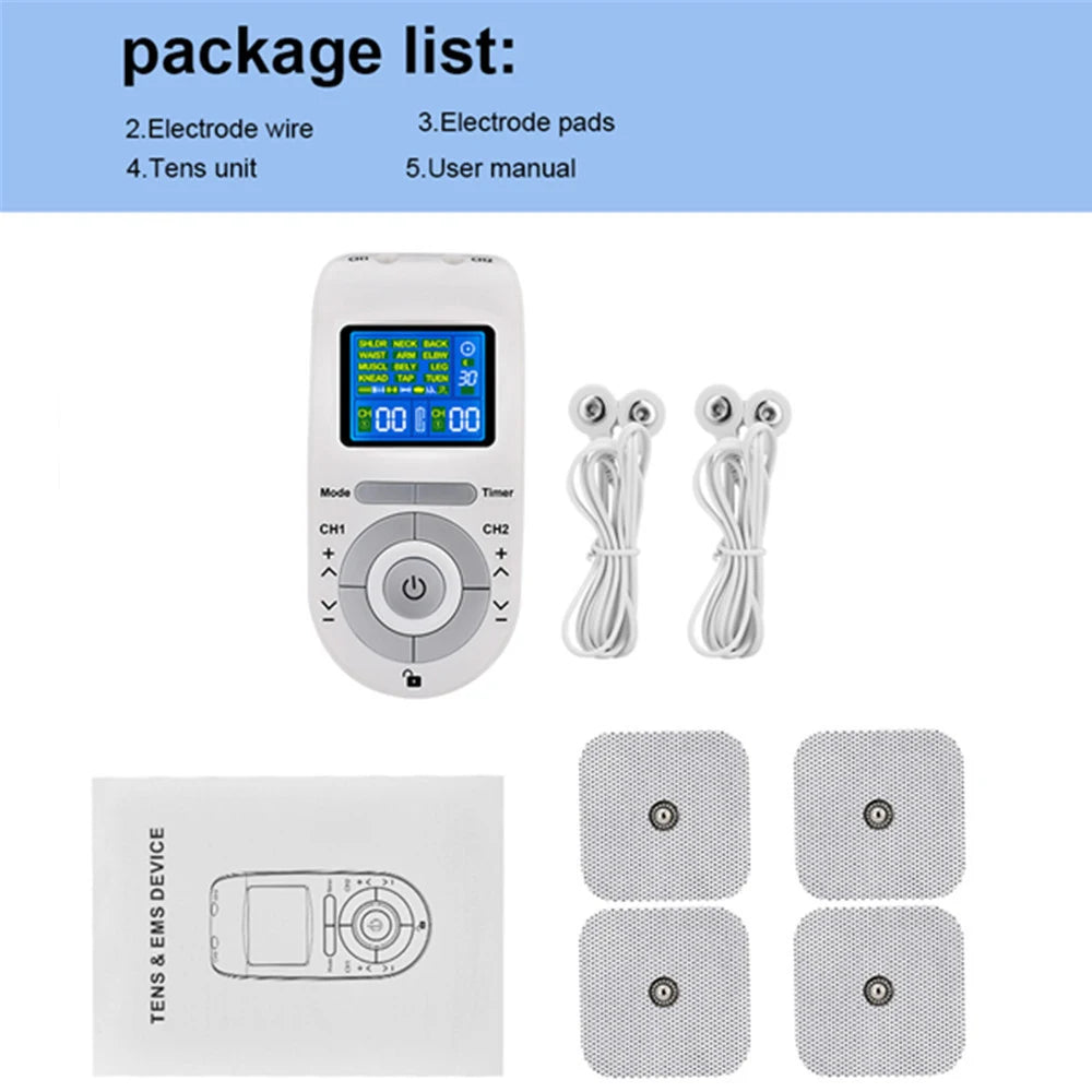 Low Frequency Pulse Physiotherapy Electronic EMS Tens Massager Machine Frequency Device Electric Nerve Muscle Stimulator Health