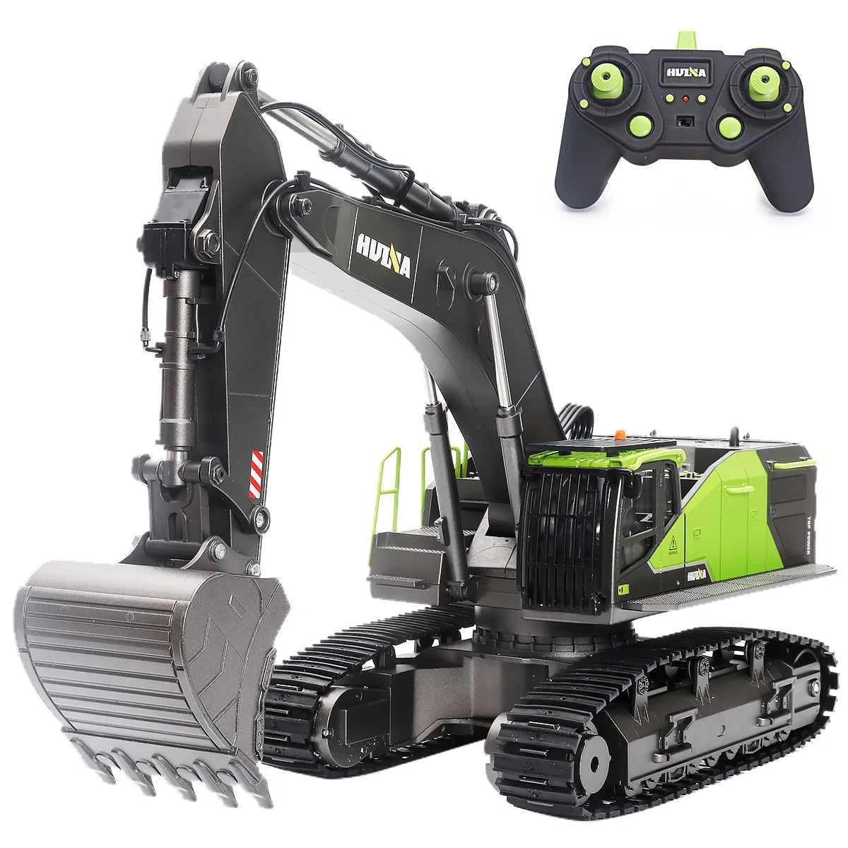 Huina 1593  Excavator 22CH RC Truck 1/14 Green Remote Control Toys For Kids US/EU/AU/Canada Stocks