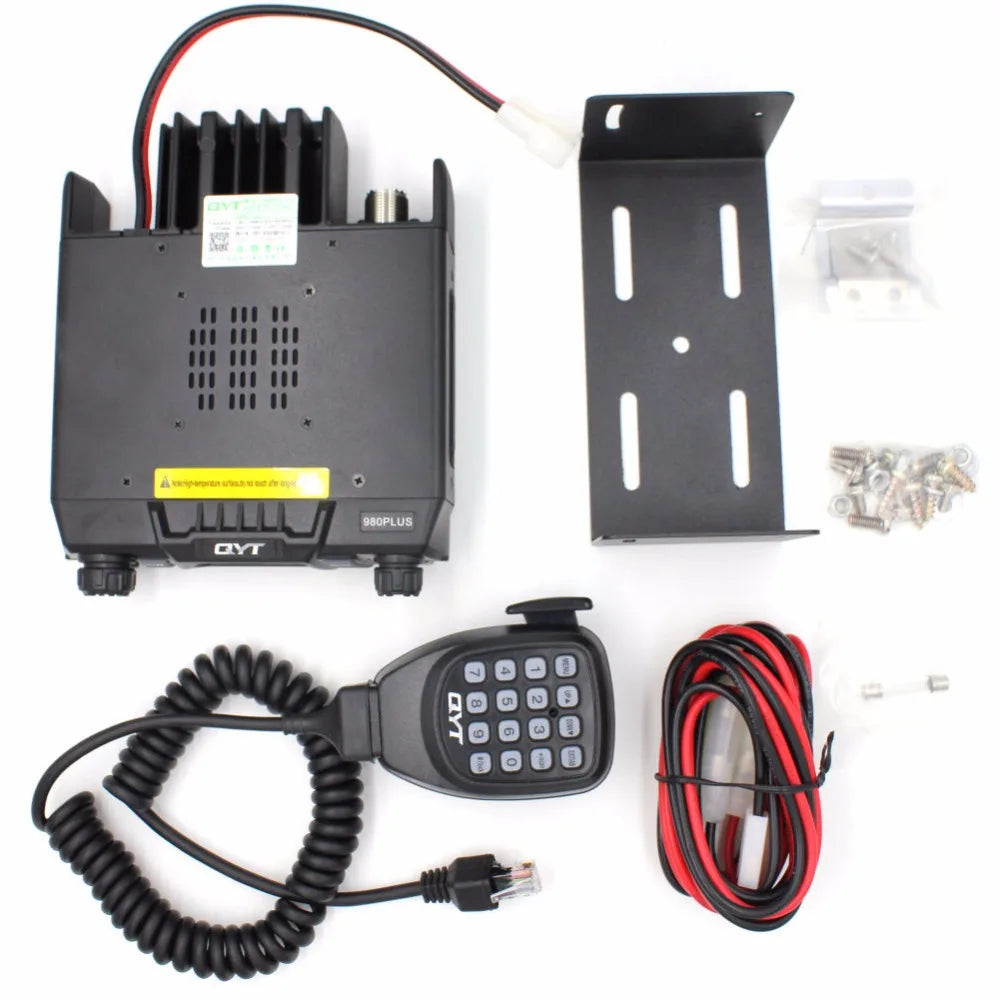 QYT KT-980Plus High Power 50W Dual Band 136-174&400-470MHz 200CH Dual Band Quad Standby Car Mobile Two Way Radio 980plus