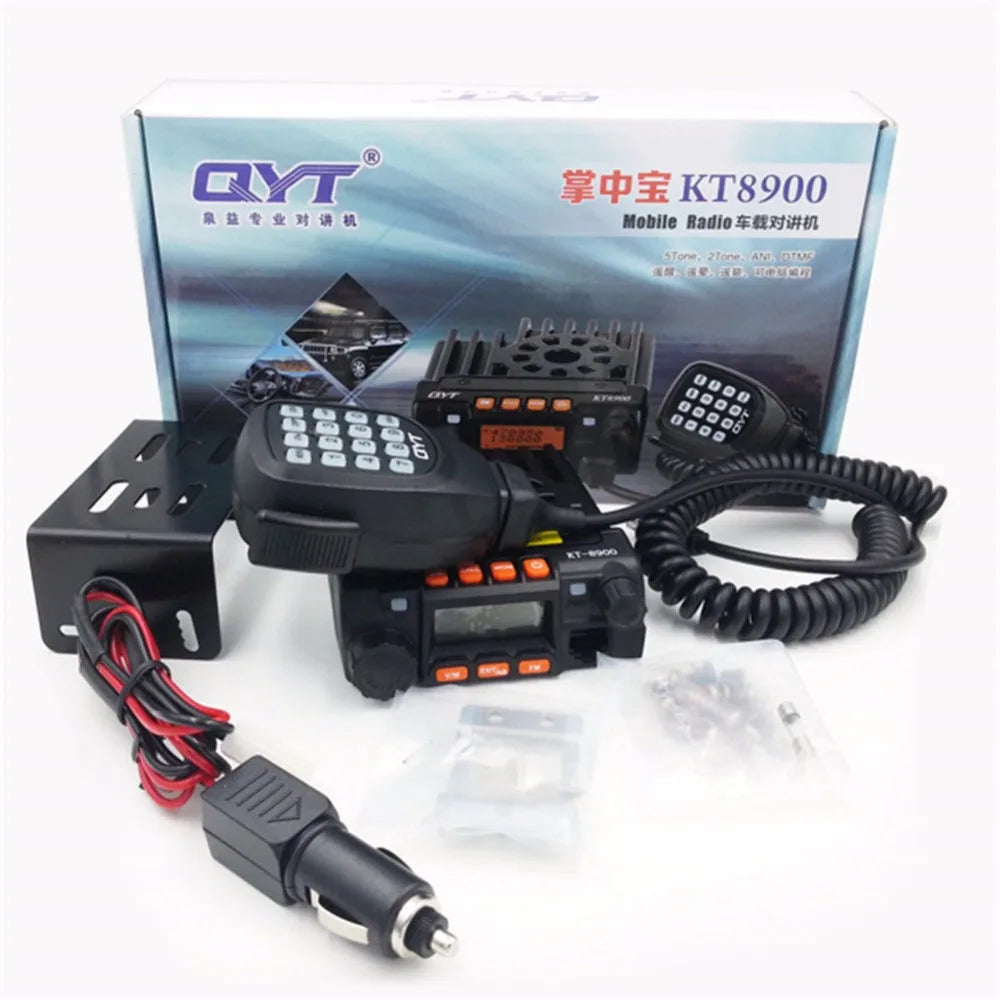 QYT KT8900 25W Mini Radio UV Transceiver DTMF Mobile Radio kt-8900 Dual band 136-174&400-480MHz Walkie Talkie