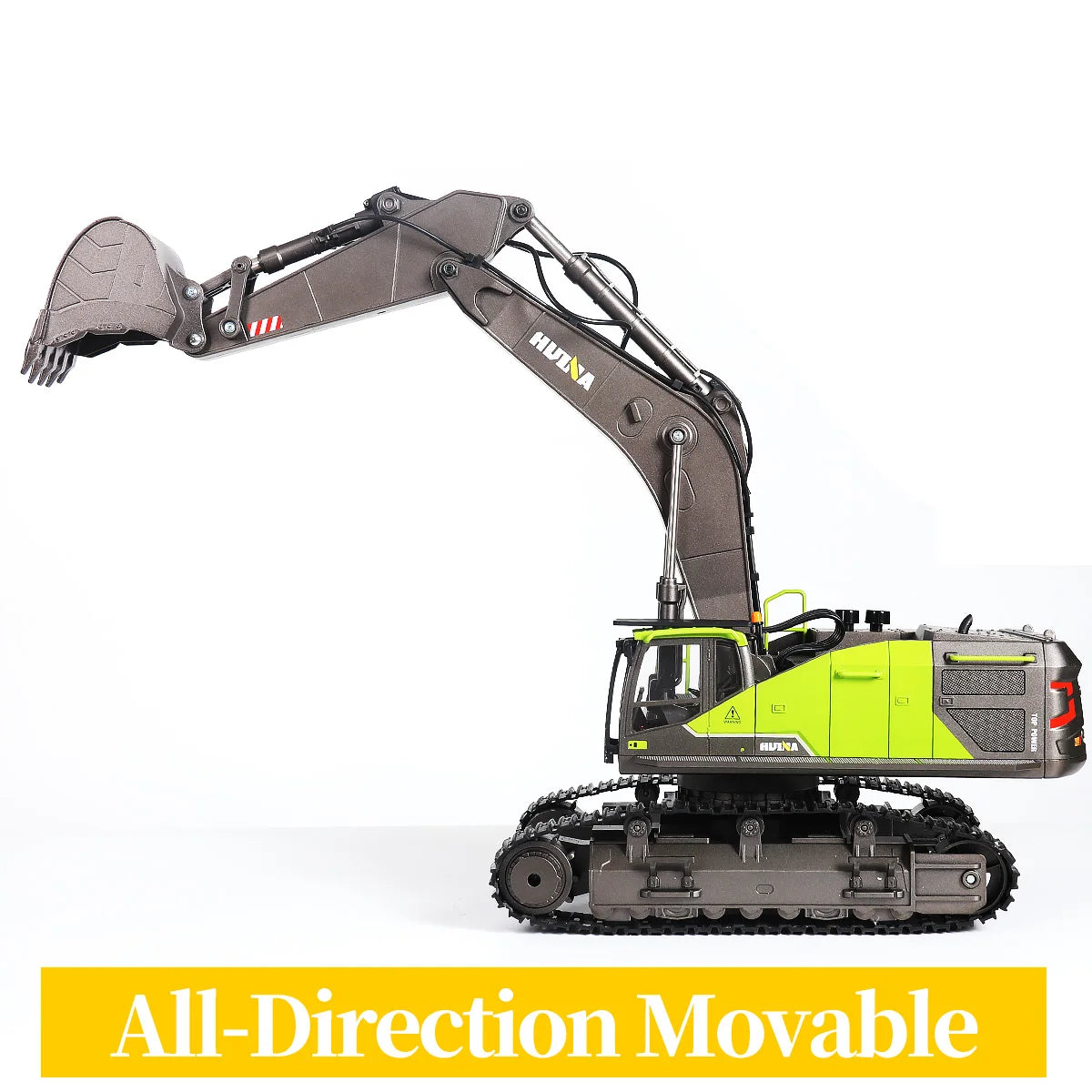 Huina 1593  Excavator 22CH RC Truck 1/14 Green Remote Control Toys For Kids US/EU/AU/Canada Stocks