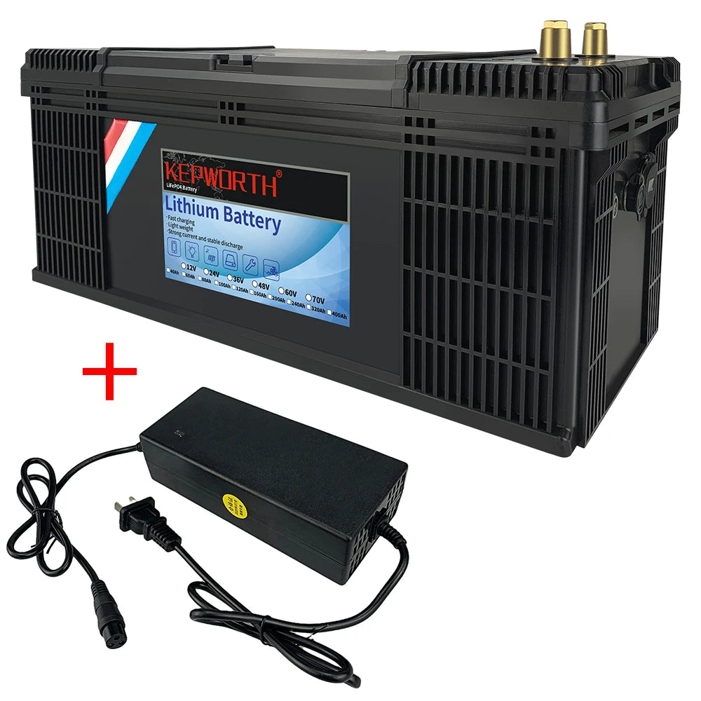 New 12V 50 100 120 135 180 200 300 400Ah LiFePO4 Battery Pack With Upgraded BMS Lithium Power Golf Cart RV Campers Off-Road