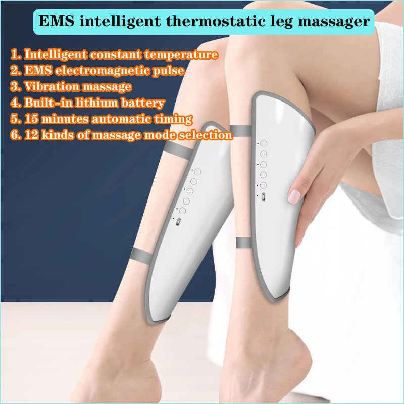 Electronic Muscle Stimulation Leg Massager Calf Cellulite Removal Shaping Constant Temperature Hot Compress Massage Leg Beauty