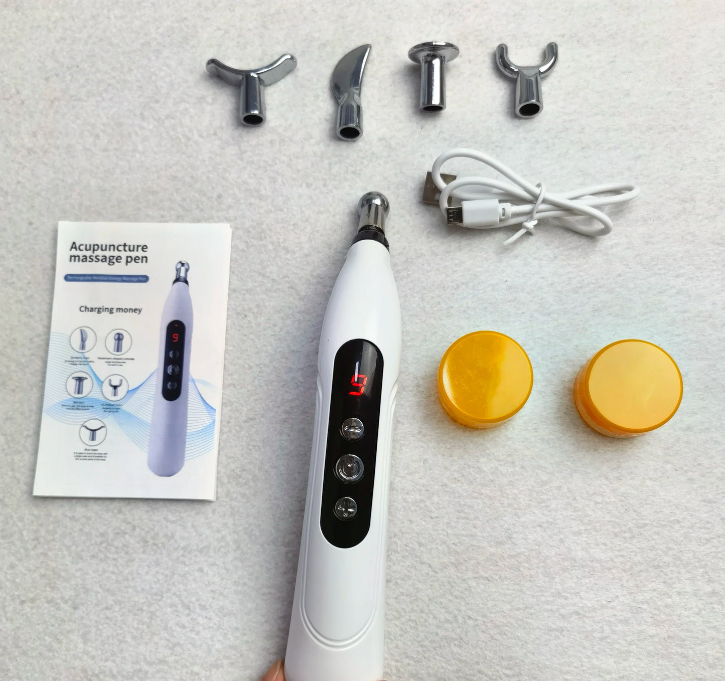 Professional EMS Muscle Electrostimulator Physiotherapy Tens Machine Body Massager + Electronic Acupuncture Energy Massage Pen
