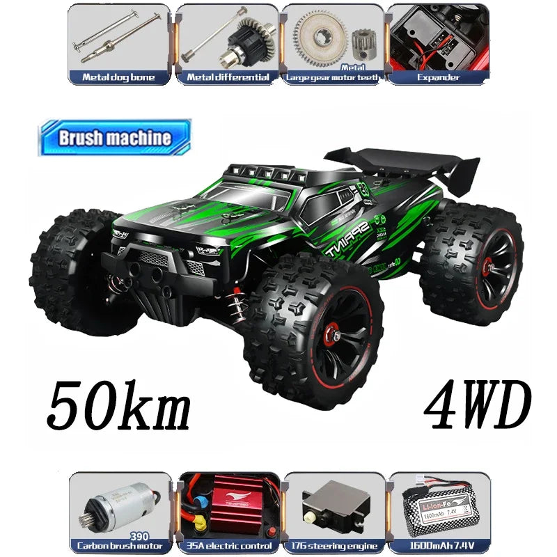 1:14 85KM/H or 50KM/H 4WD RC Car with LED Remote Control Cars High Speed Drift Monster 4x4 Truck for Kids Vs Wltoys 144001 Toys