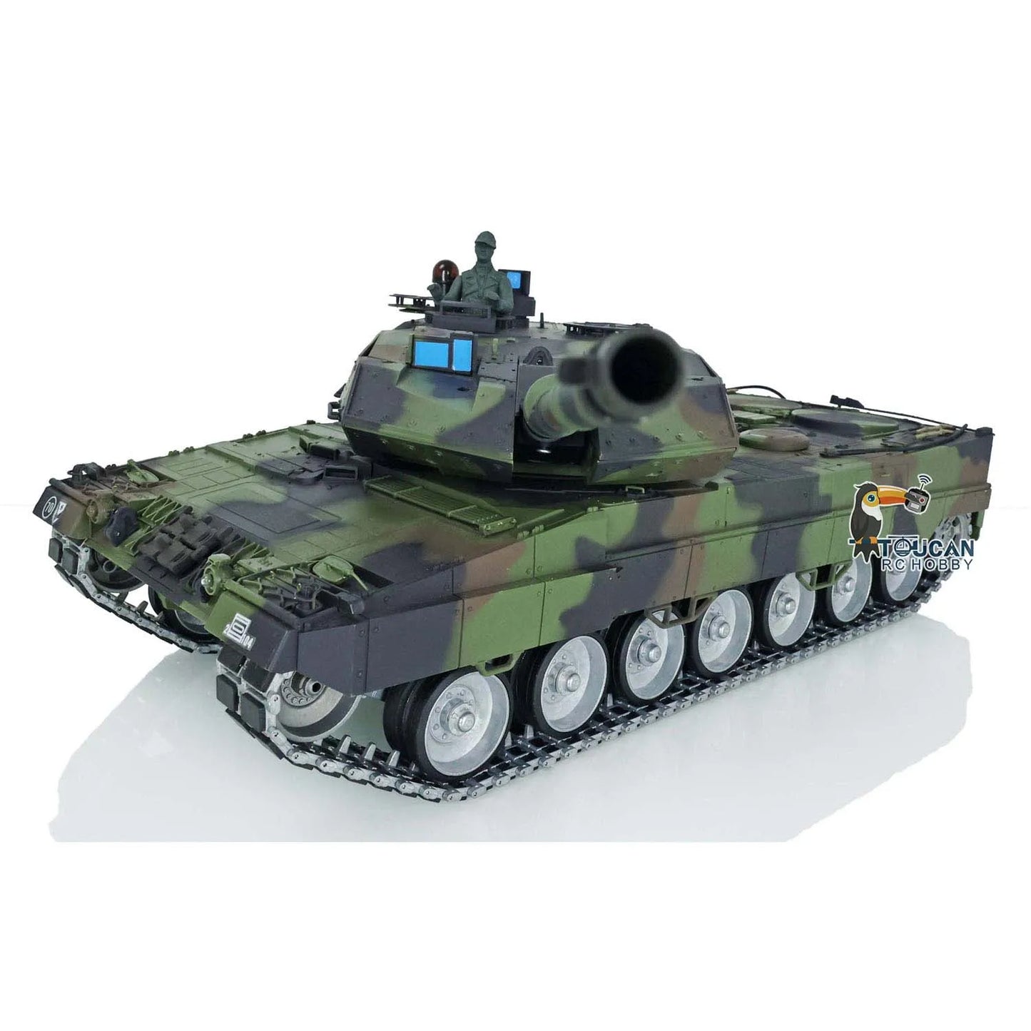 1/16 Henglong Leopard 2A6 7.0 RC Tank 3889 Barrel Recoil Metal Tracks with Rubbers Remote Control Military Vehicle Model