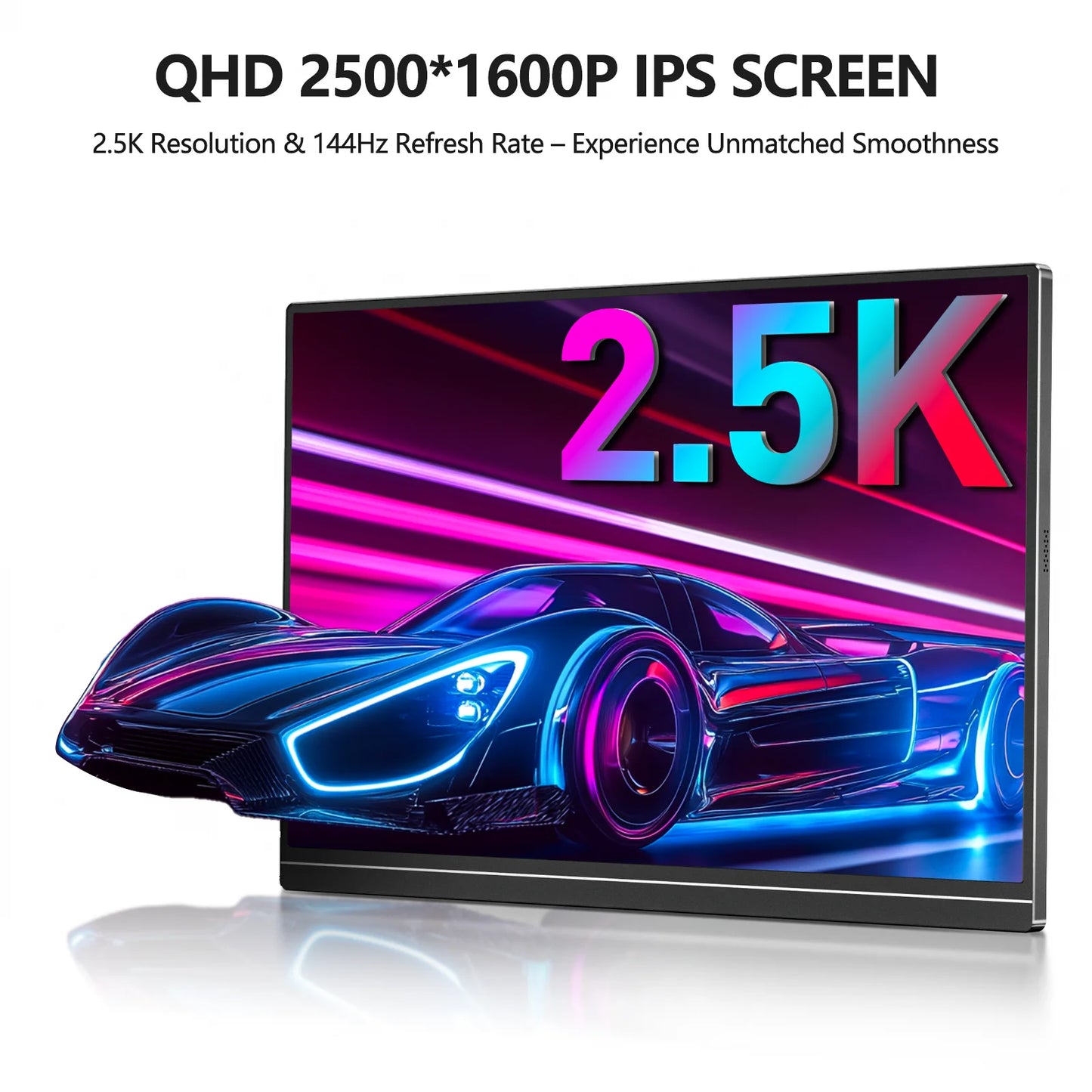 16 inch 2.5K 144Hz Portable Gaming Monitor,2560x1600 100% sRGB HDR FreeSync ,Ultra Slim w/Kickstand , Blue Light External Screen